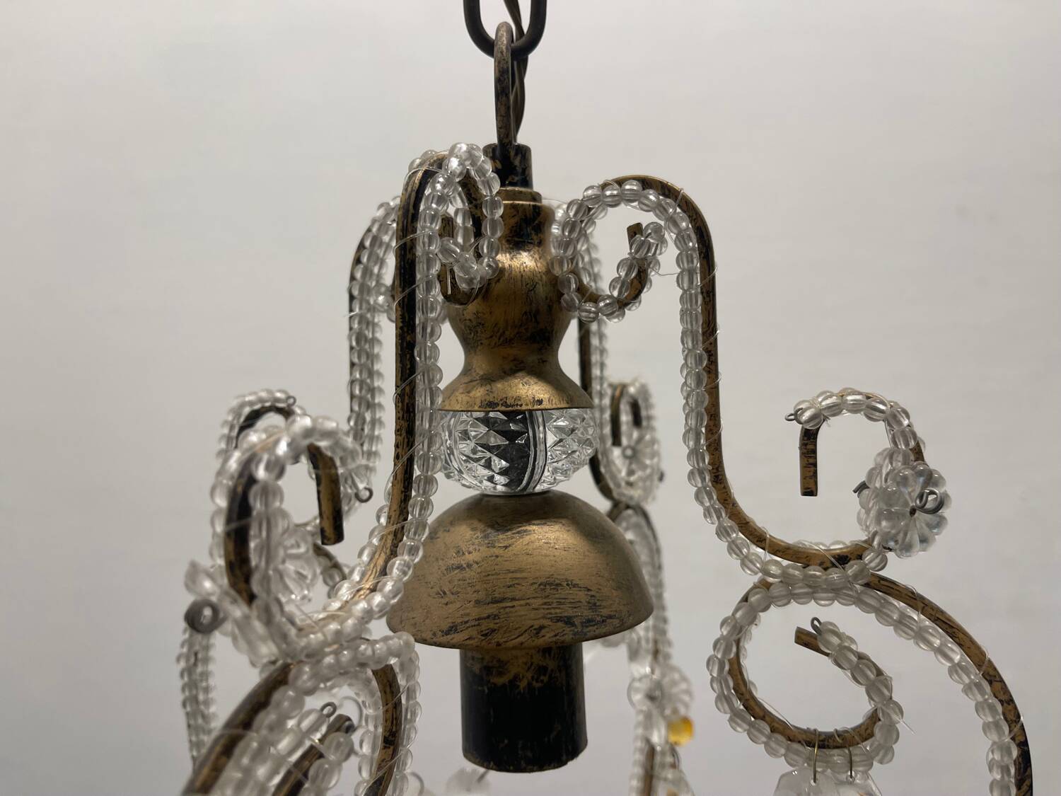 Glass Beaded Petit Crystal Chandeliers Set of 2