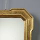 Antique cabaret mirror in gilded wood, Italy, mid-19th century.