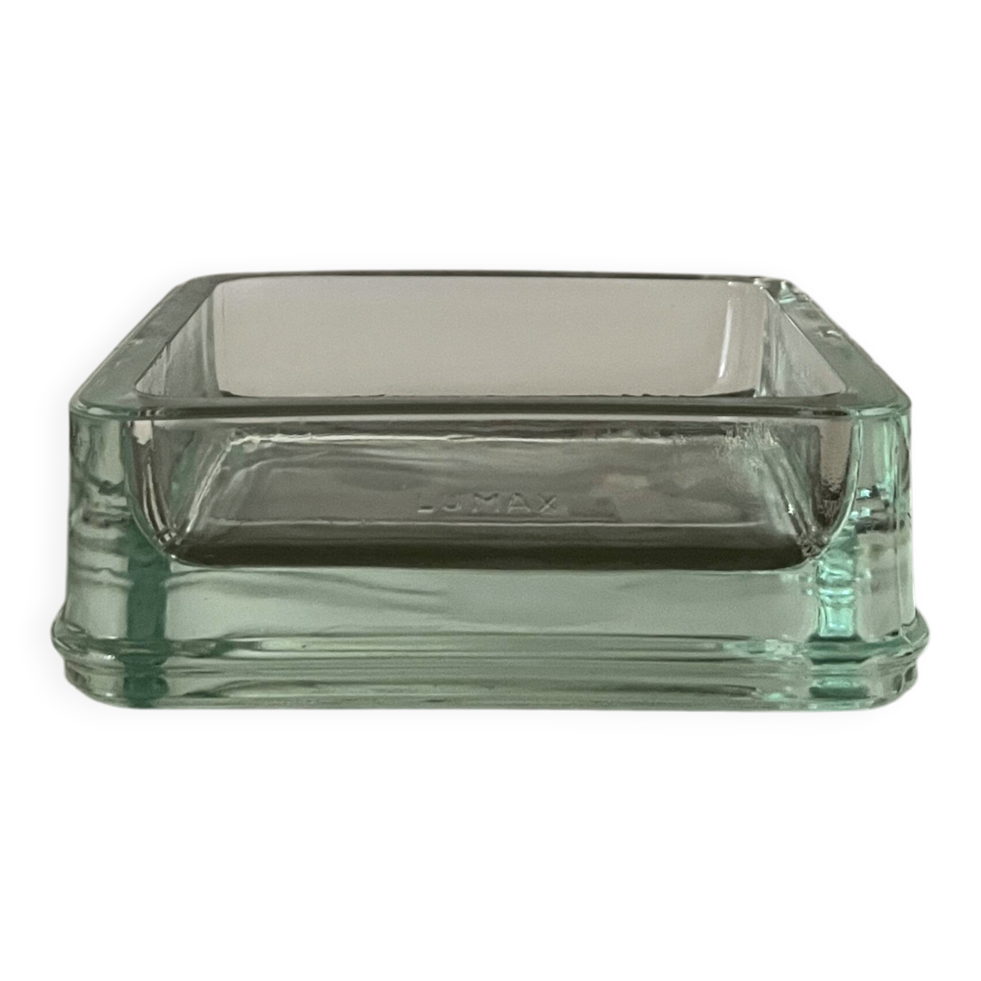 Lumax glass Bauhaus ashtray, 1970