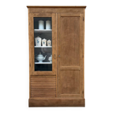 Display cabinet with hanging space