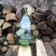 Dame-jeanne en verre soufflé couleur vert  15 litres