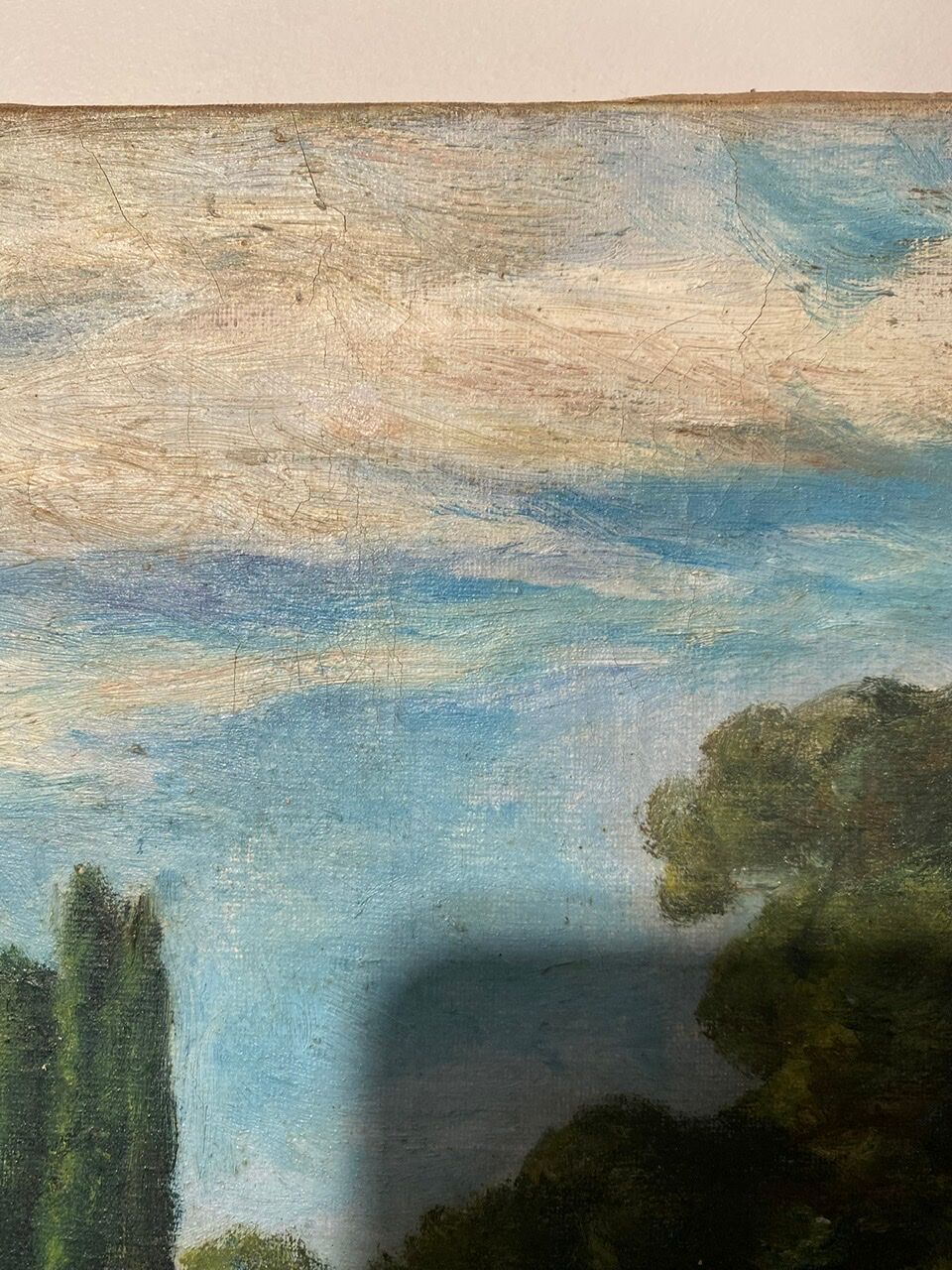 Old painting, landscape, signed, early XX century