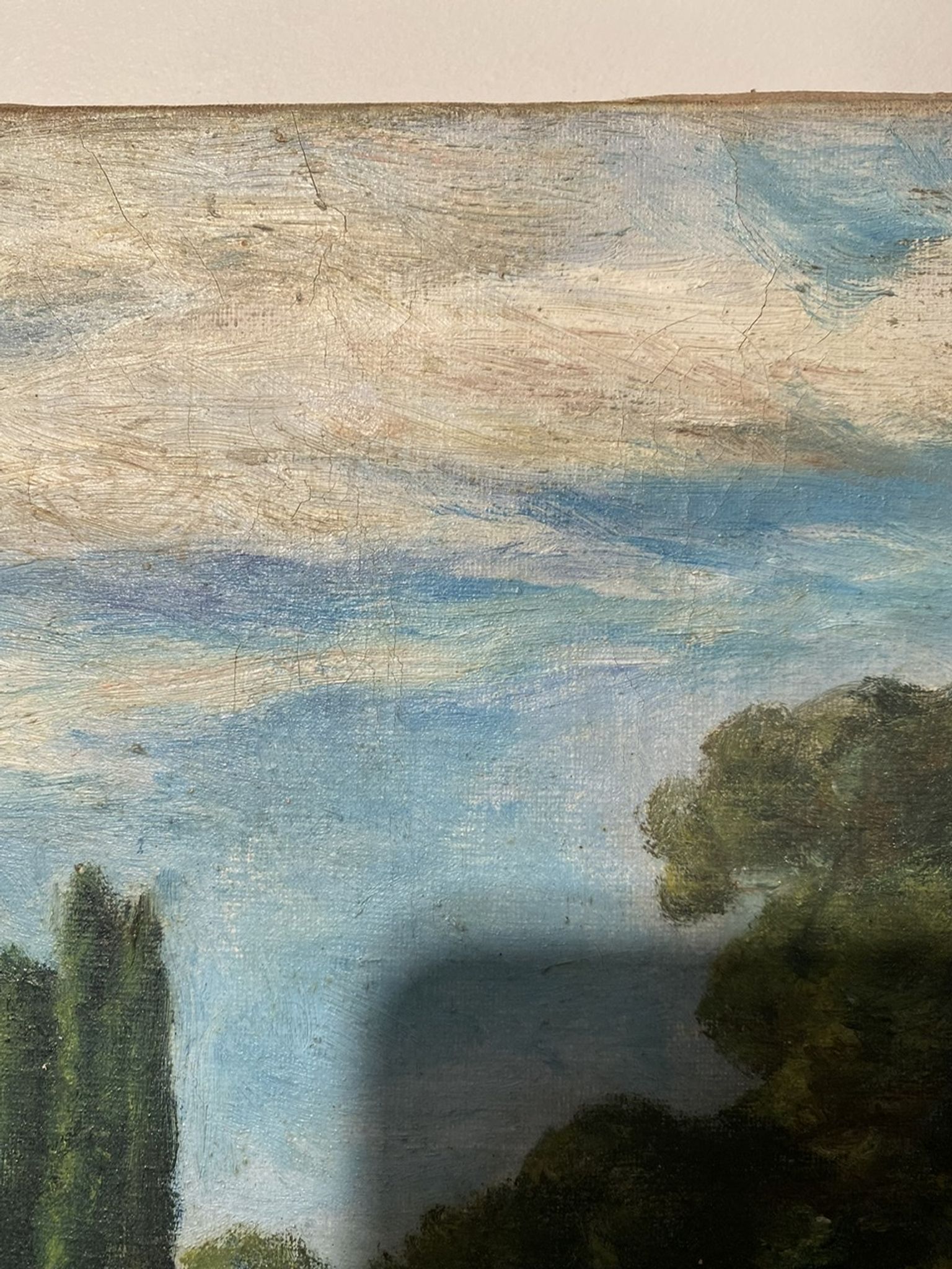 Tableau ancien, paysage, signé, début XX siècle