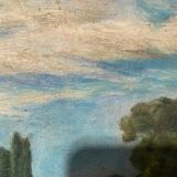 Tableau ancien, paysage, signé, début XX siècle
