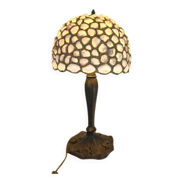 Lampe de table vintage en coquillage, années 1970