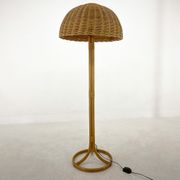 1980's Rattan Floor Lamp, Czechoslovakia