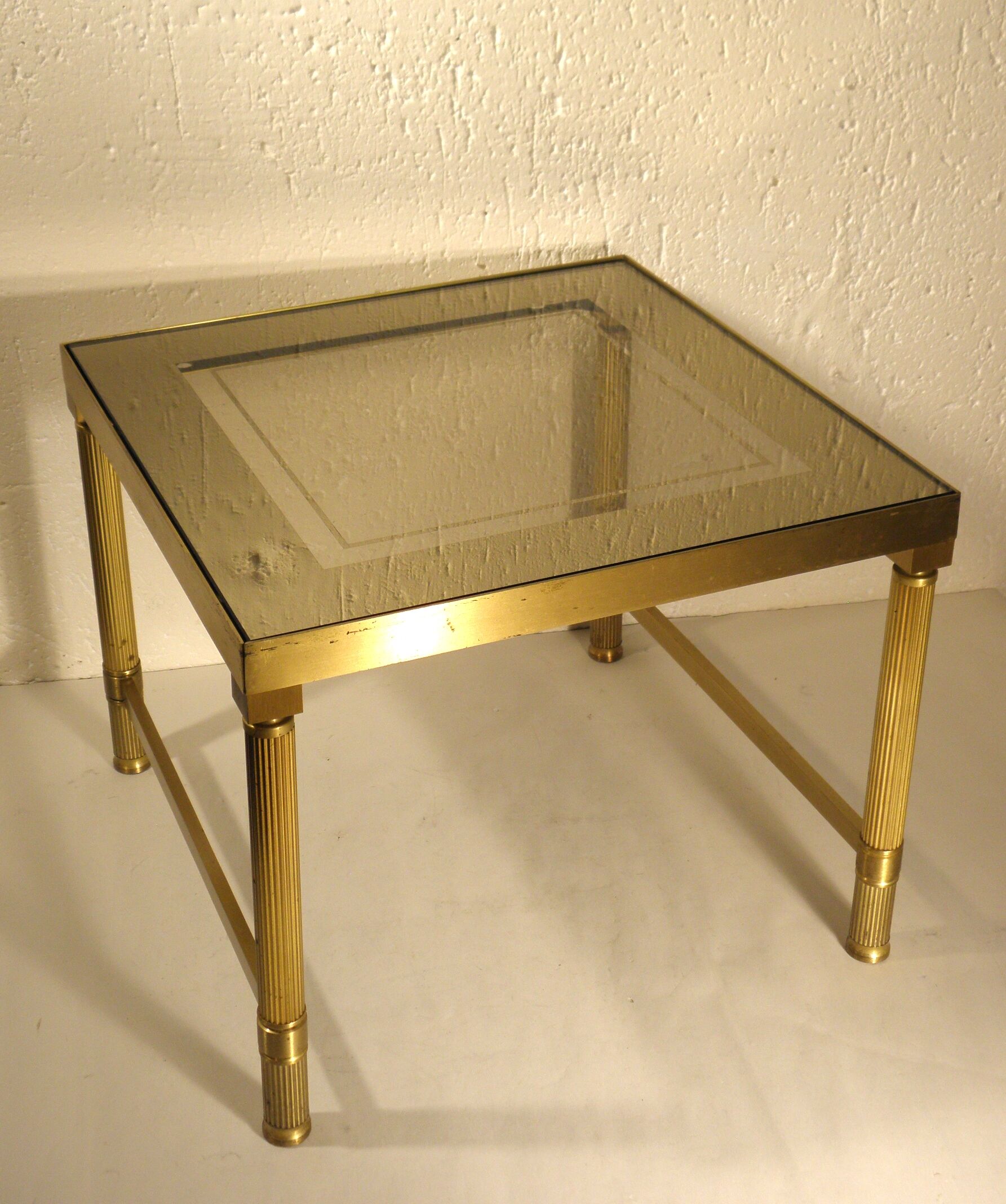 Brass and glass nesting tables