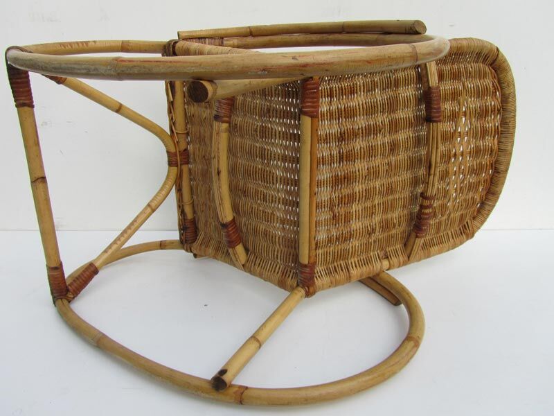 Cute kids 60/70 years rattan rocking chair