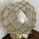 Lampe en laiton, métal et nacre