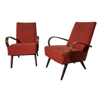 Vintage Armchairs by Jaroslav Smidek, 1960s, Set of 2