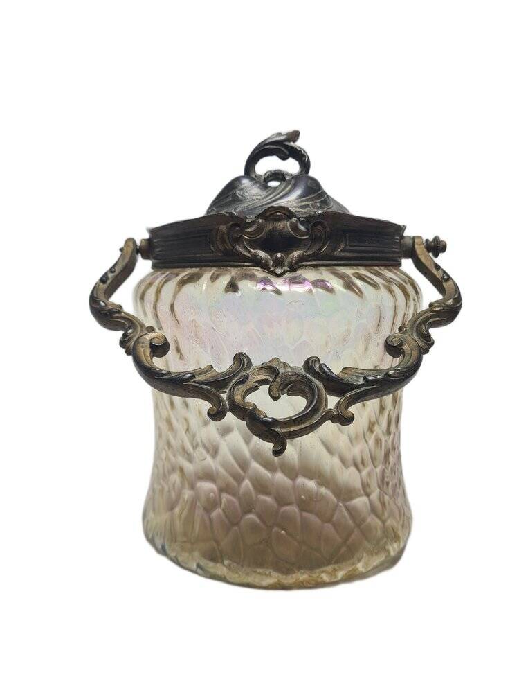 Art nouveau german candyer from loetz, 1890s