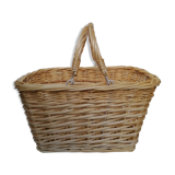 Wicker basket with handles