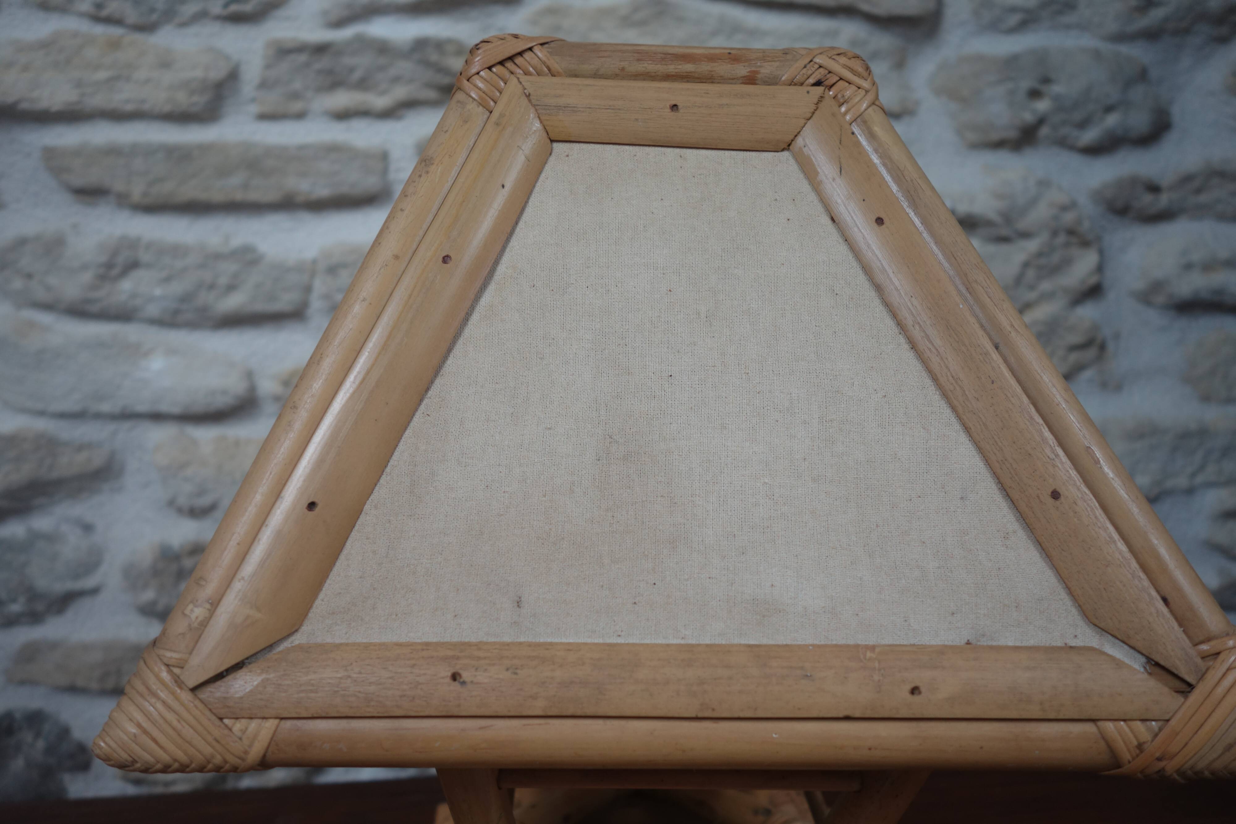 Vintaget cheve lamp or rattan lamp