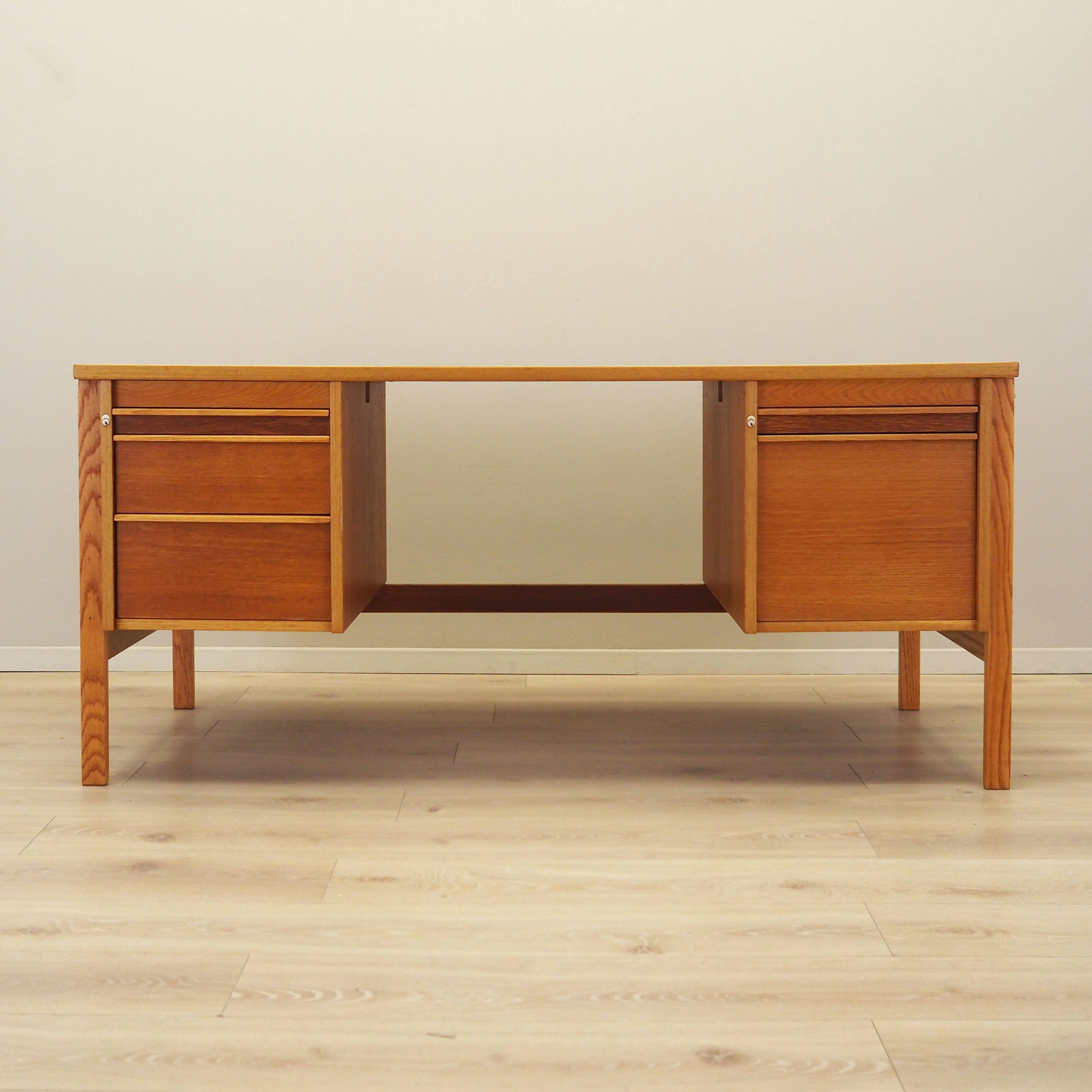 Ash desk, Norwegian design, 1970s, production: Norway