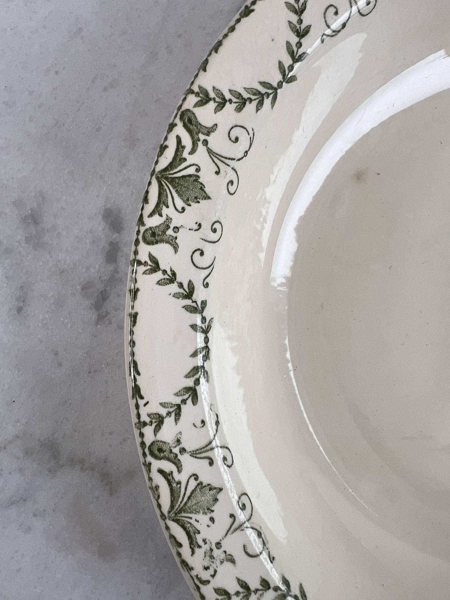 Iron earth large dish Sarreguemines Thérèse