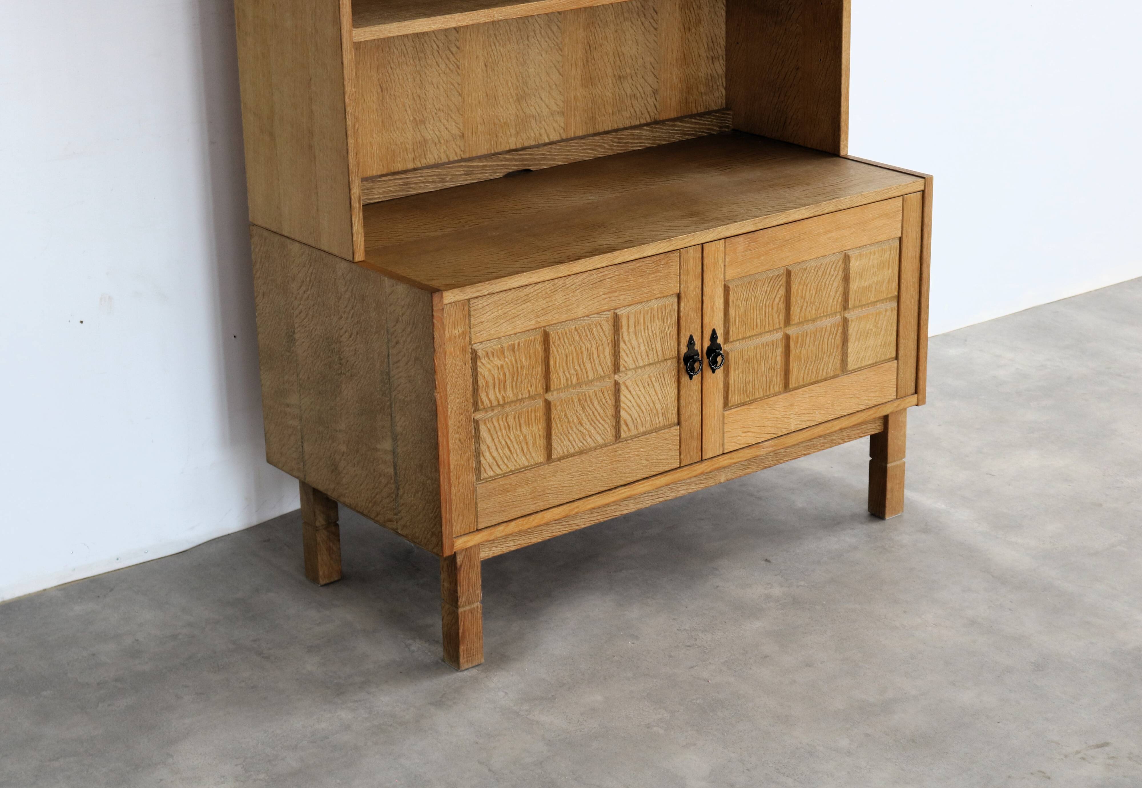 brutalist bookcase | wall cabinet | oak | 60s | Danish (2)