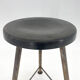 Vintage Industrial Iron Tripod Stool with Original Plastic Seat, 1950's