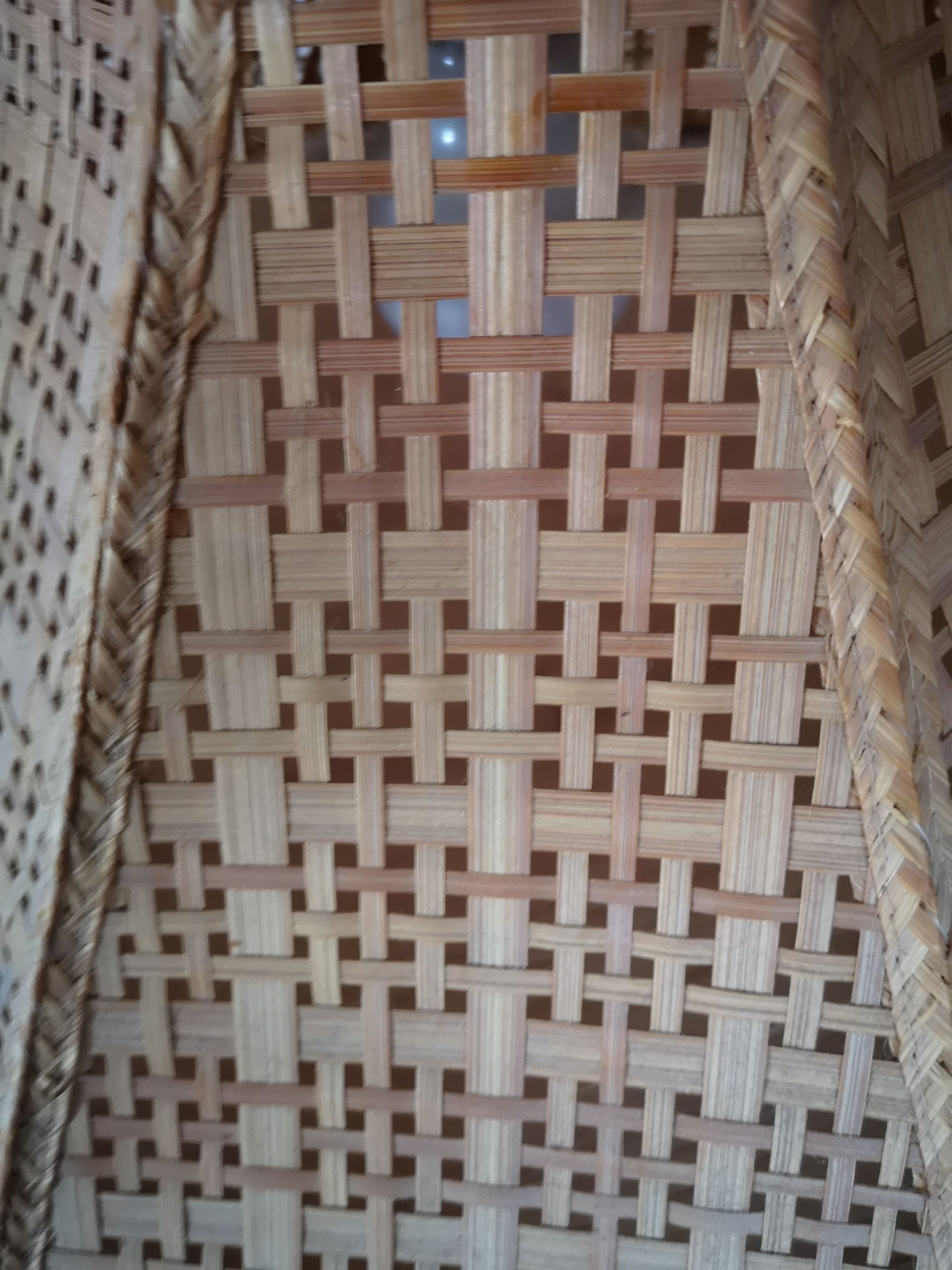 Vintage wicker pendant light