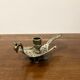 Brass peacock candle holder