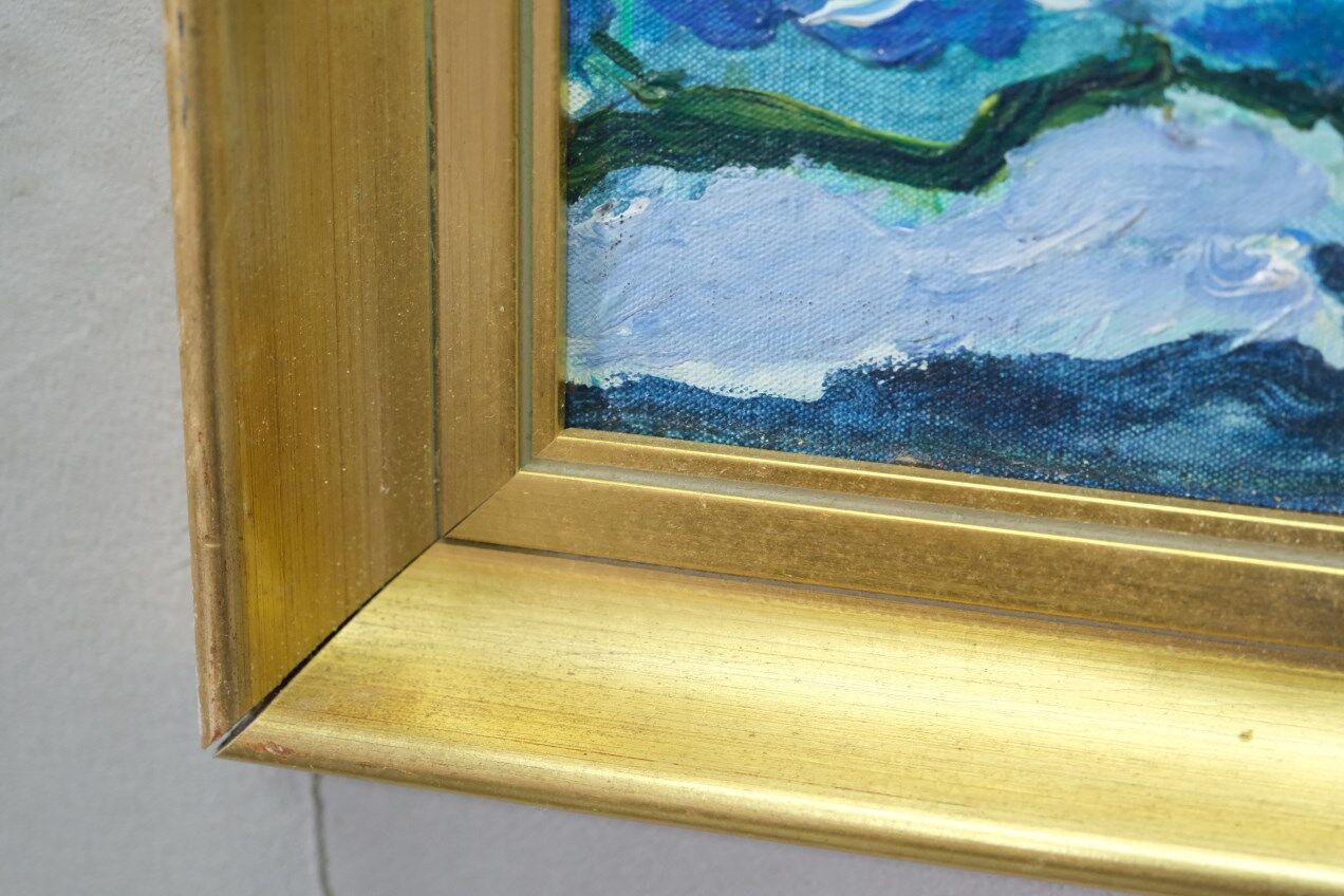 Anders Fogelin, Scandinavian Modern Landscape, 1970s, Oil on Canvas, Framed