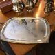 Silver metal tray