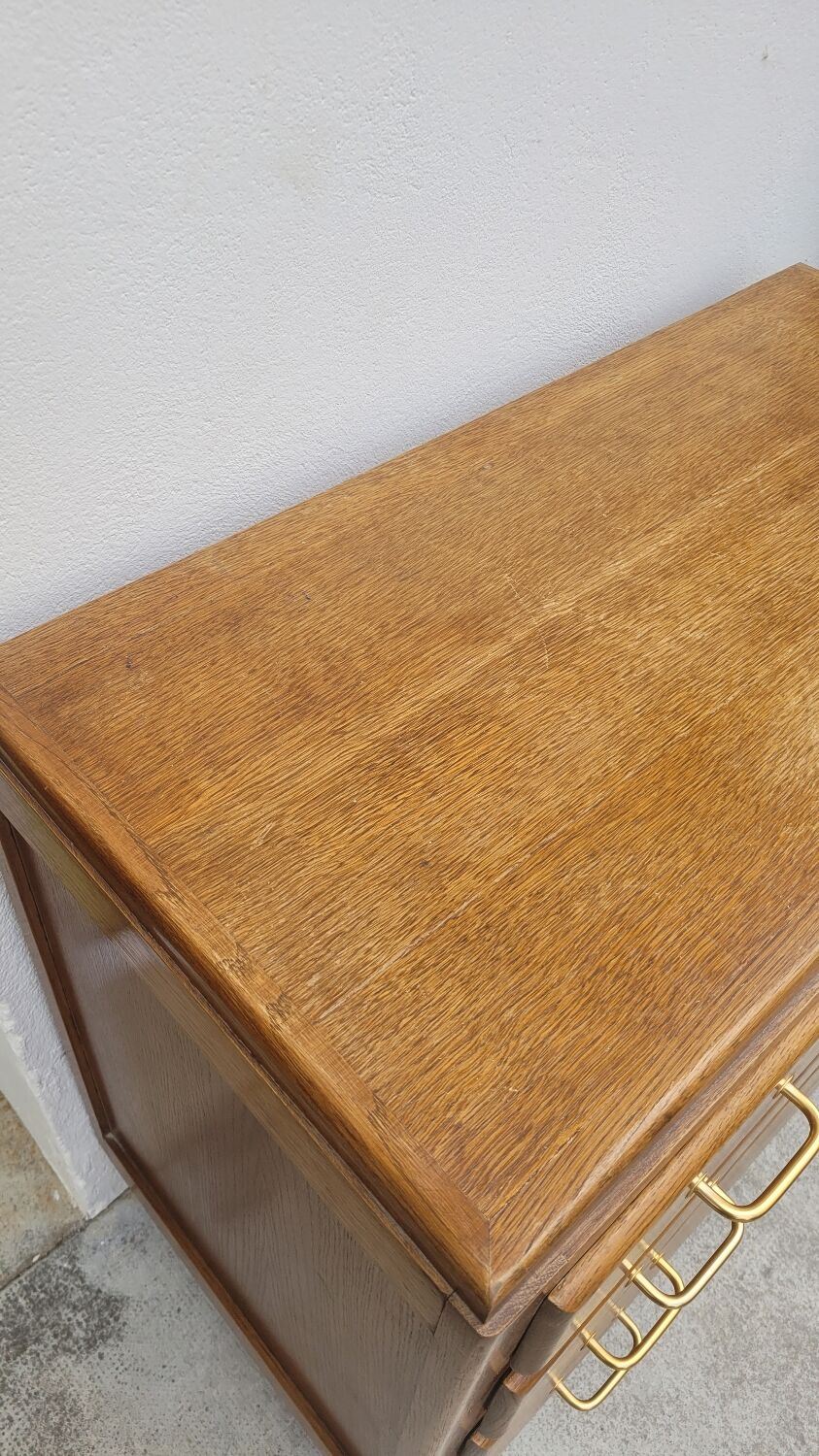 Commode vintage 1950 pieds compas 4 tiroirs