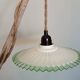 Lampe baladeuse en verre vert pâle et blanc