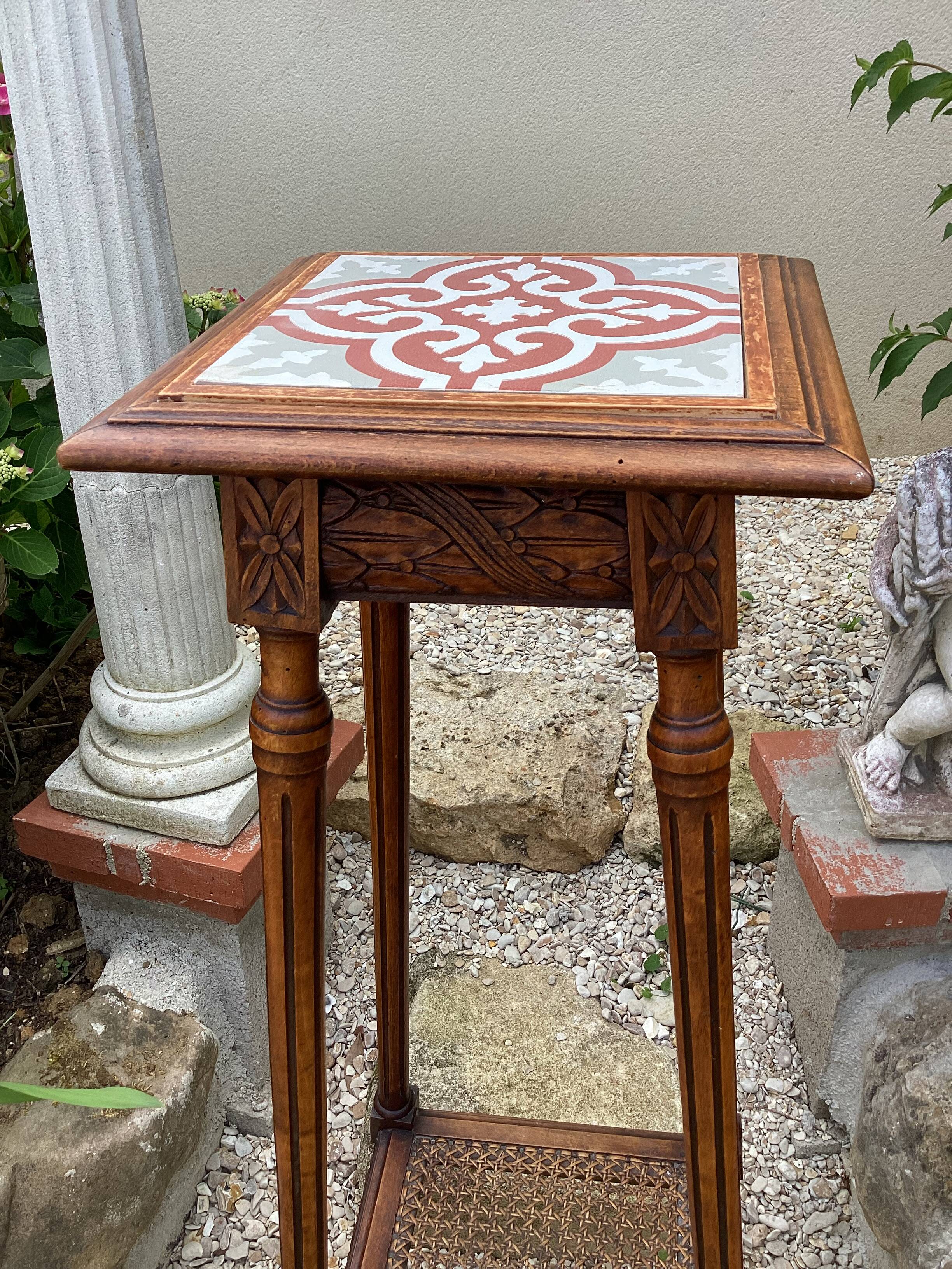 Art Deco wooden console table dimensions: height - 107 cm - width - 38 cm -