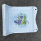 Old utensil holder in enamelled sheet metal grape decoration