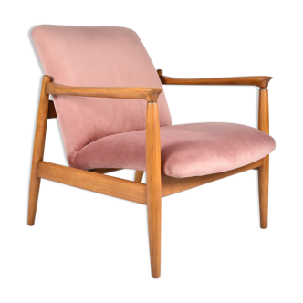 Original GFM-64 model, designer E.Homa, 1960s, upholstered, pink velvet