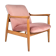 Original GFM-64 model, designer E.Homa, 1960s, upholstered, pink velvet
