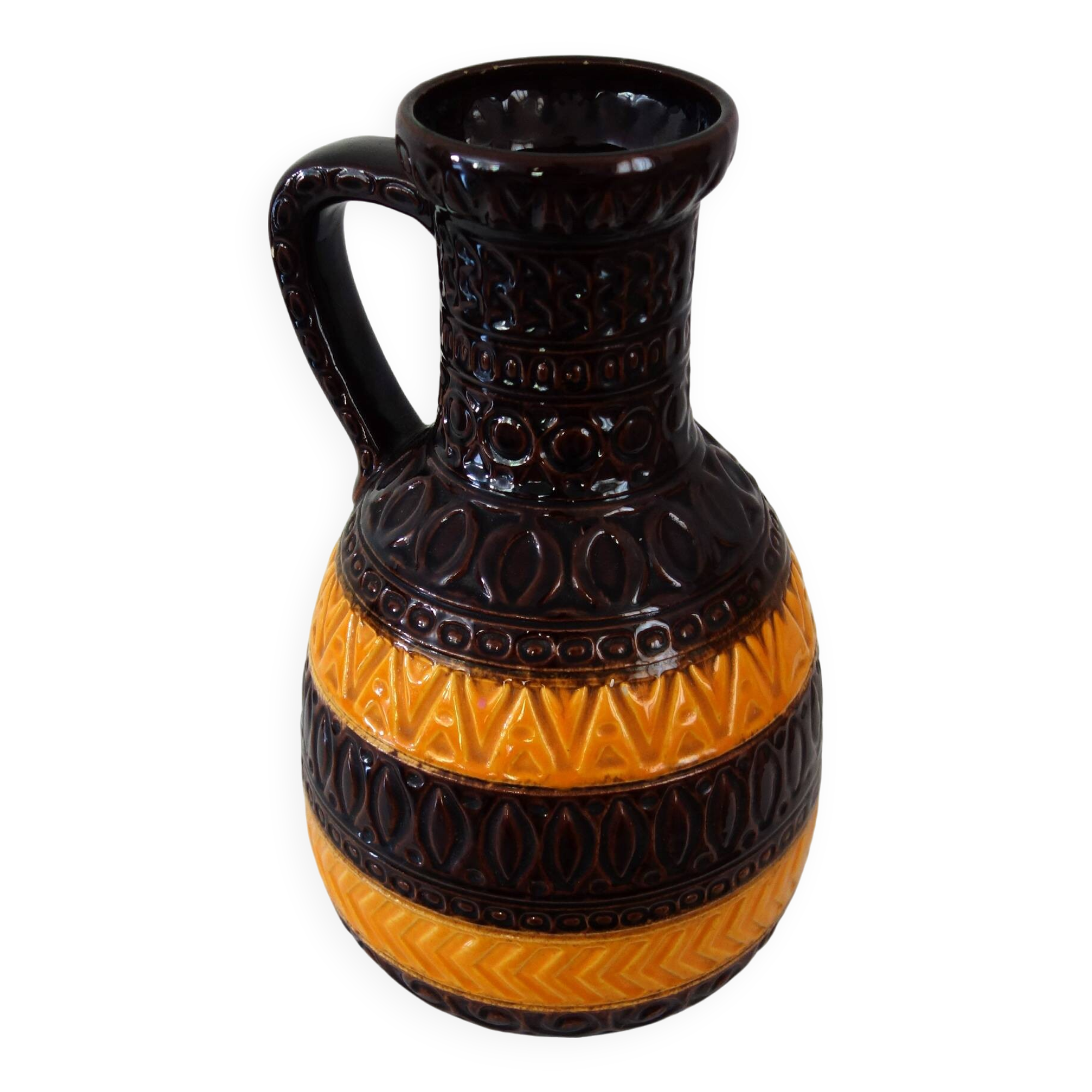 Vintage floor vase Alger decor Bay manufacture, Germany 1960