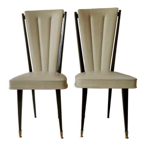 Paire de chaises skaï vintage