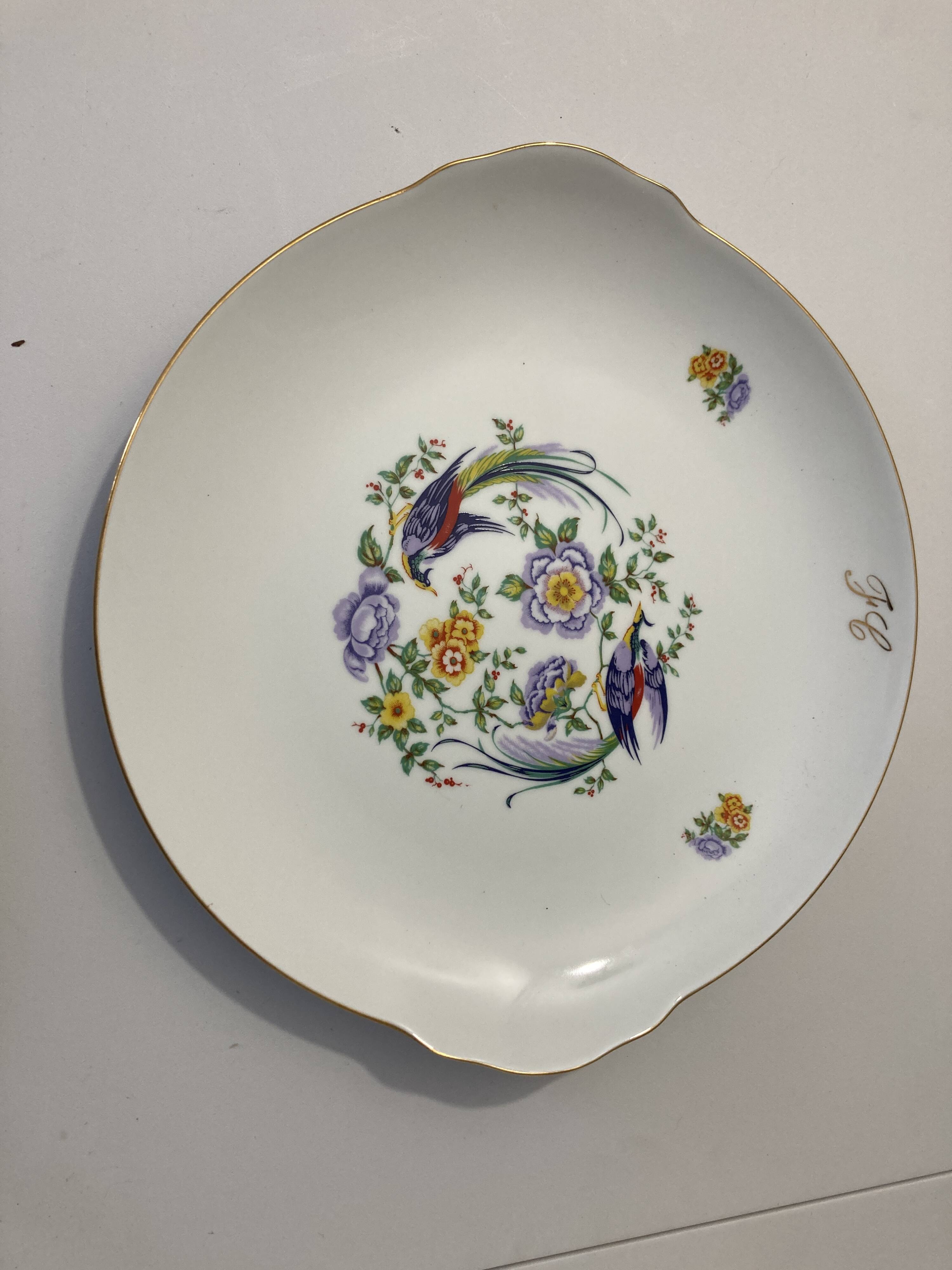 Limoges porcelain service paradise bird