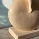 Vintage beige ceramic seashell lamp lol