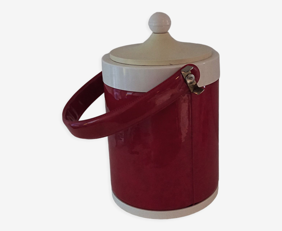 Sceau à glace vintage rouge et blanc