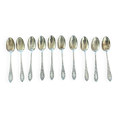 10 silver coffee or tea spoons - around 1900 - 17 g/spoon