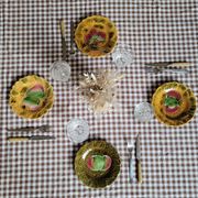 La Redoute x Selency set of 4 Sarreguemines fruit barbotine plates