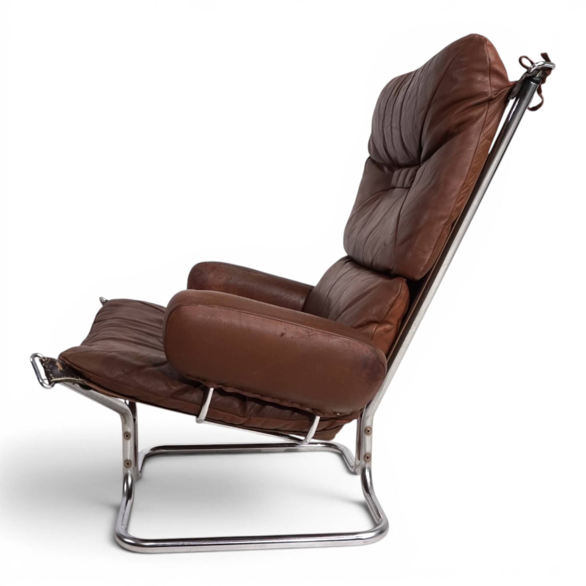 Westnofa Wing Leather Armchair by Harald Relling, 1970