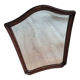 Miroir bois trapèze 58x73