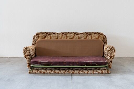 Canapé-lit 3 places avec 2 fauteuils, années 1970