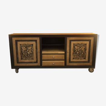 Oak sideboard with marquetry