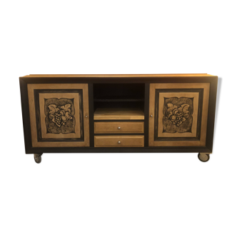 Oak sideboard with marquetry