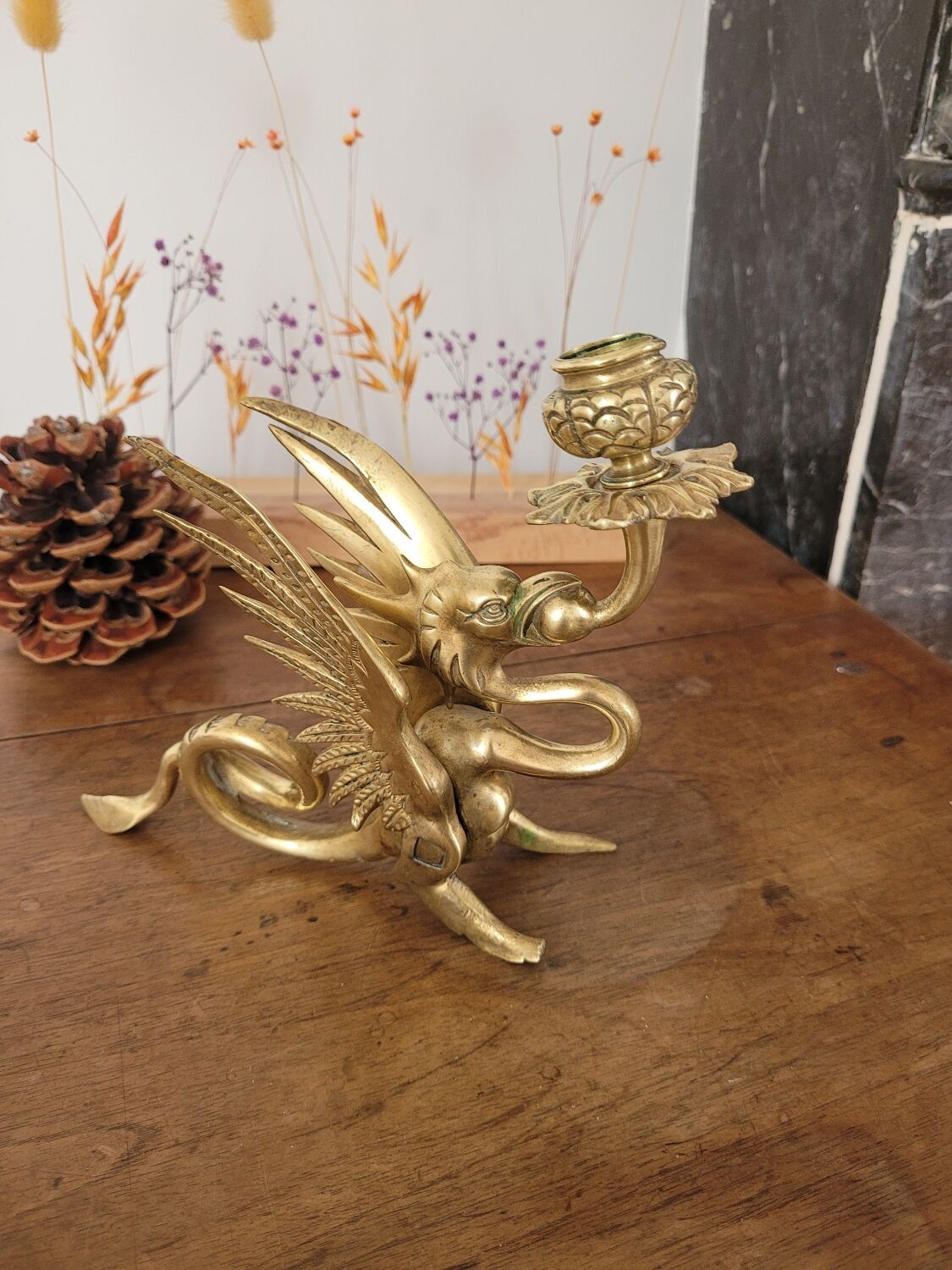 Bronze chandelier dragon no. 2