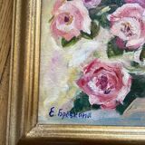 Oil painting on canvas signed, dimensions: height - 49 cm - width - 44 cm -