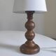 1950s turned wood table lamp
