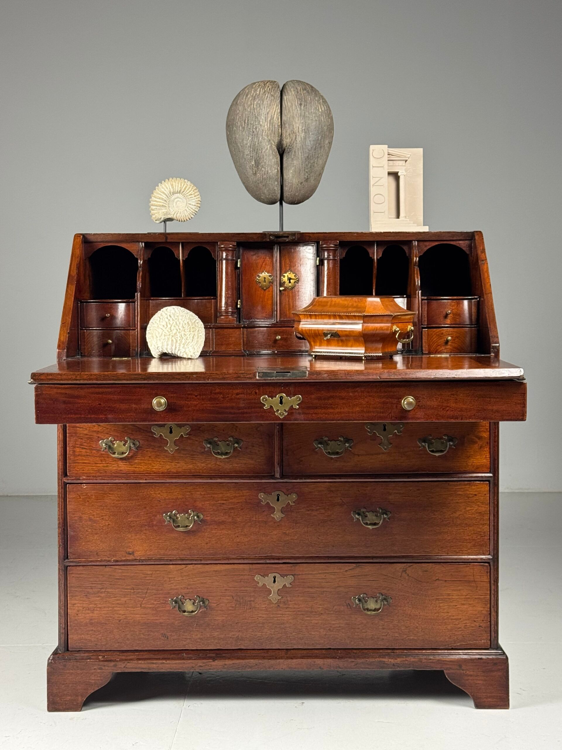 English secretary 18th century teak