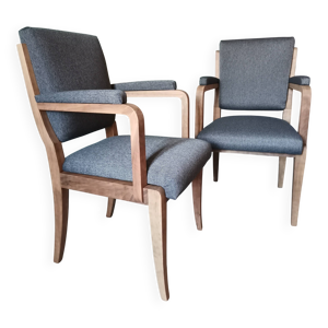 fauteuils art deco gris
