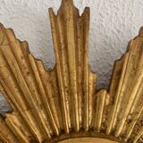 Vintage mirror 1960 sun witch gold leaf - 40 cm