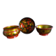 Khokhloma Russian handicraft painted wooden bowls